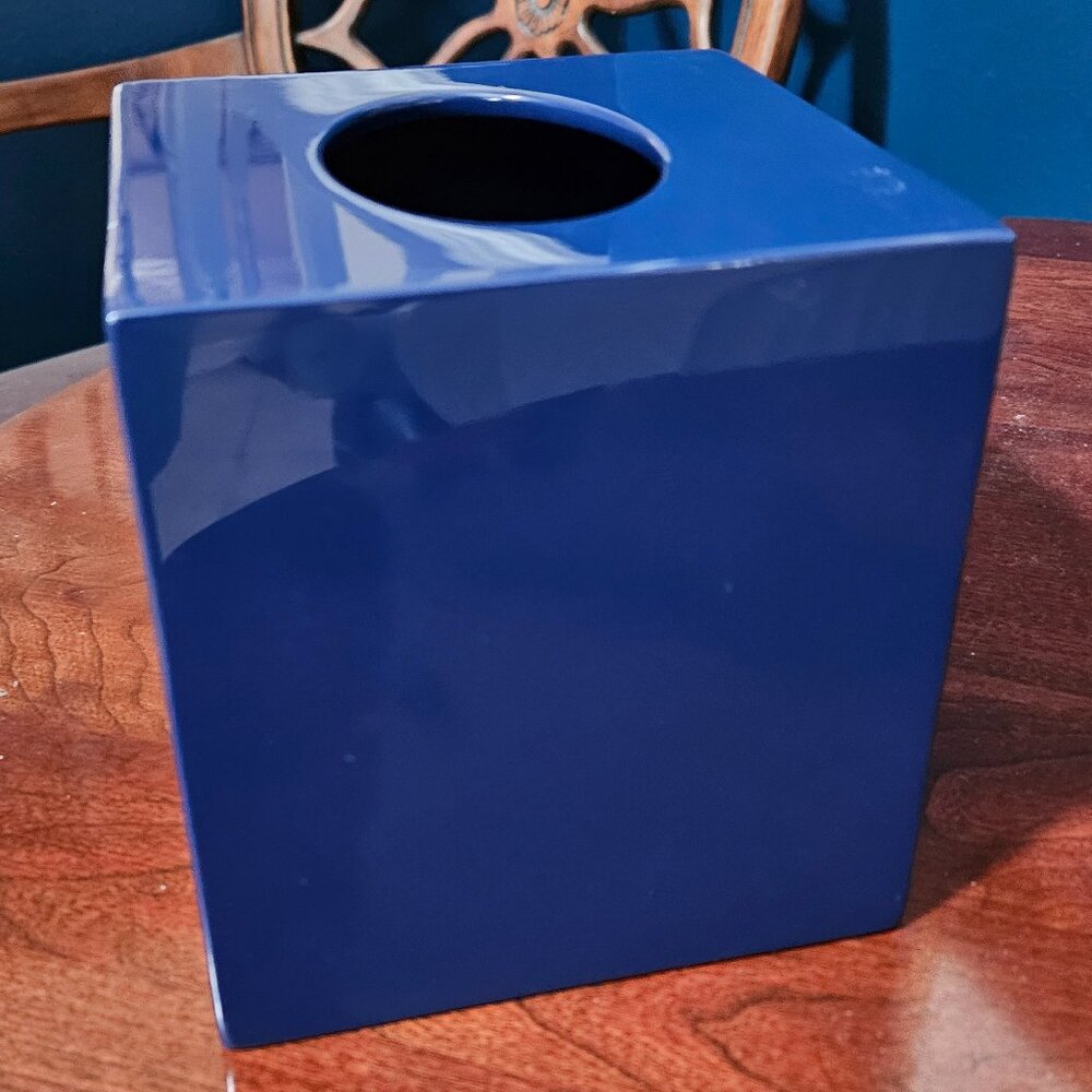 RARE JAY STRONGWATER DELFT BLUE HARTLEY REPLACEMENT TISSUE HOLDER BOX COVER